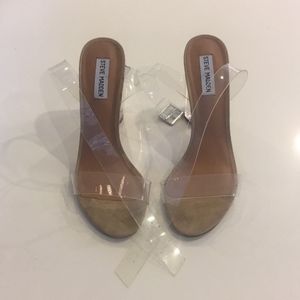 Steve Madden Clear Heels with Straps